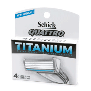 4 Cryo'd Schick Quattro Titanium Cartridges