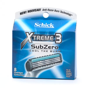 8 Cryo'd Schick Extreme3 Sub Zero Cartridges