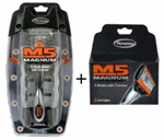 M5 Magnum™ Razor System - 5 Blade Razor with 6 Cartridges